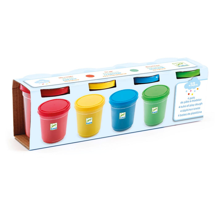Modelling Dough 4 Tubs - Djeco