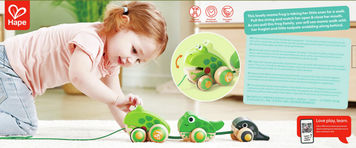 Pull-Along Frog Family