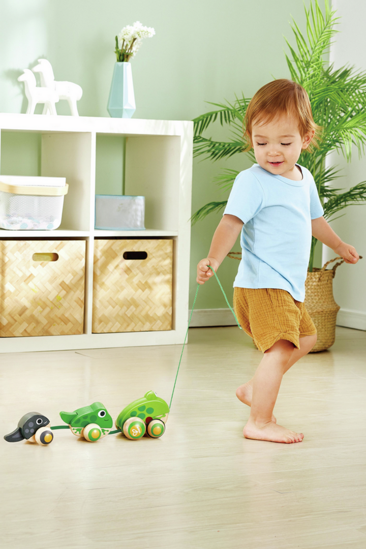 Pull-Along Frog Family