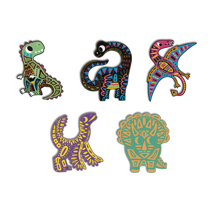 Janod Scratch Art - Dinosaur Silhouettes