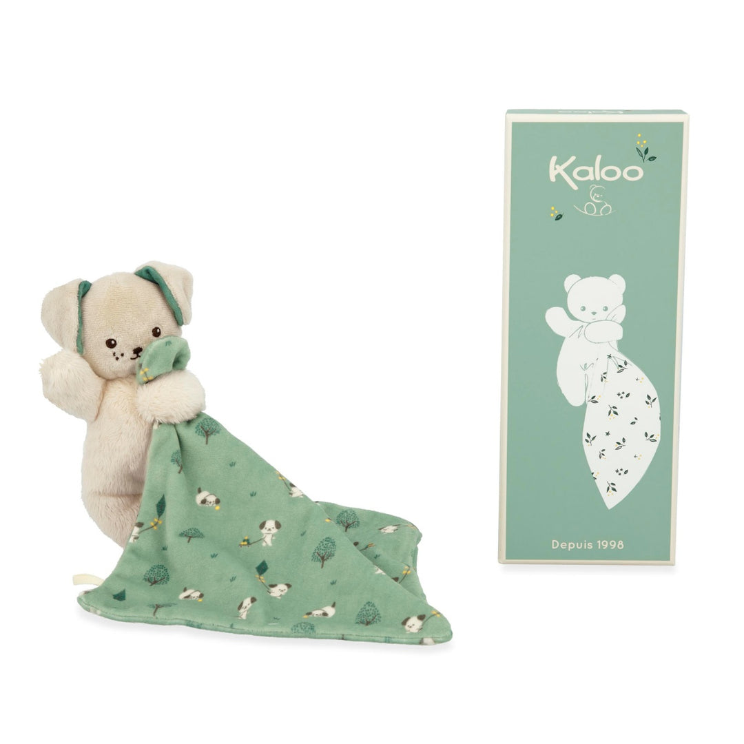 Kaloo Carre Douceur Doudou - Dog Green 17cm