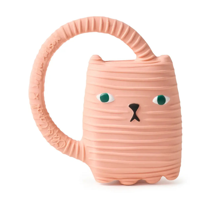 Oli and Carol Natural Rubber Teether and Bath Toy - Ginge Cat