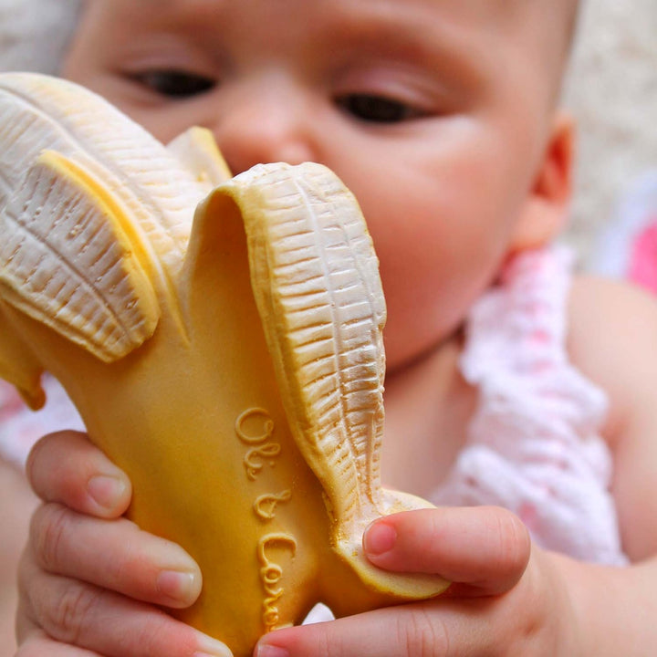 Oli and Carol Natural Rubber Teether and Bath Toy - Ana the Banana