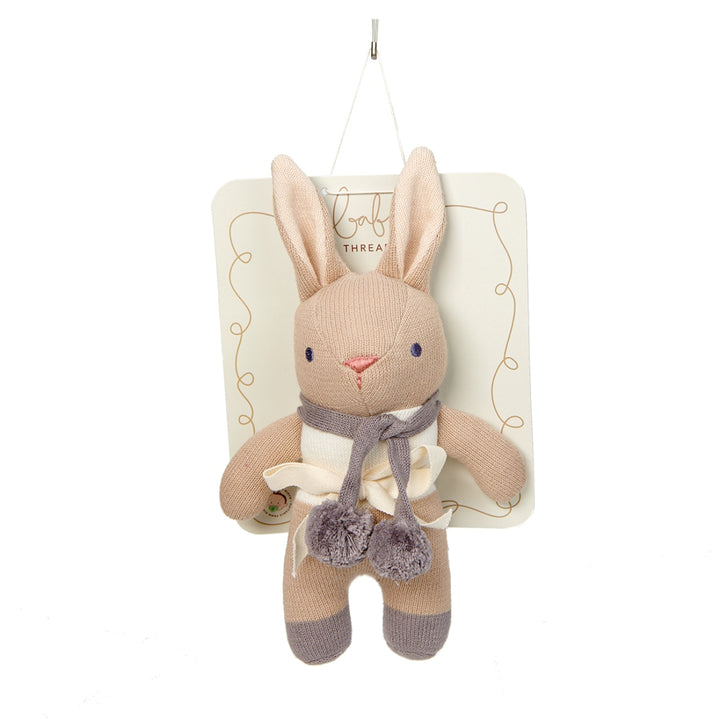 ThreadBear Bunny Rattle - Taupe