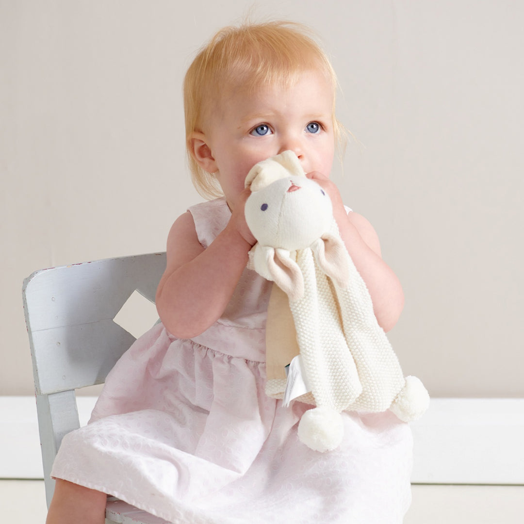 ThreadBear Baby Threads Cream Bunny Comforter