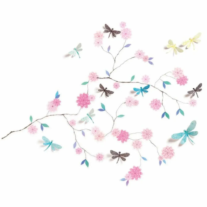 Djeco Wall Stickers 3D Dragonflies Tree