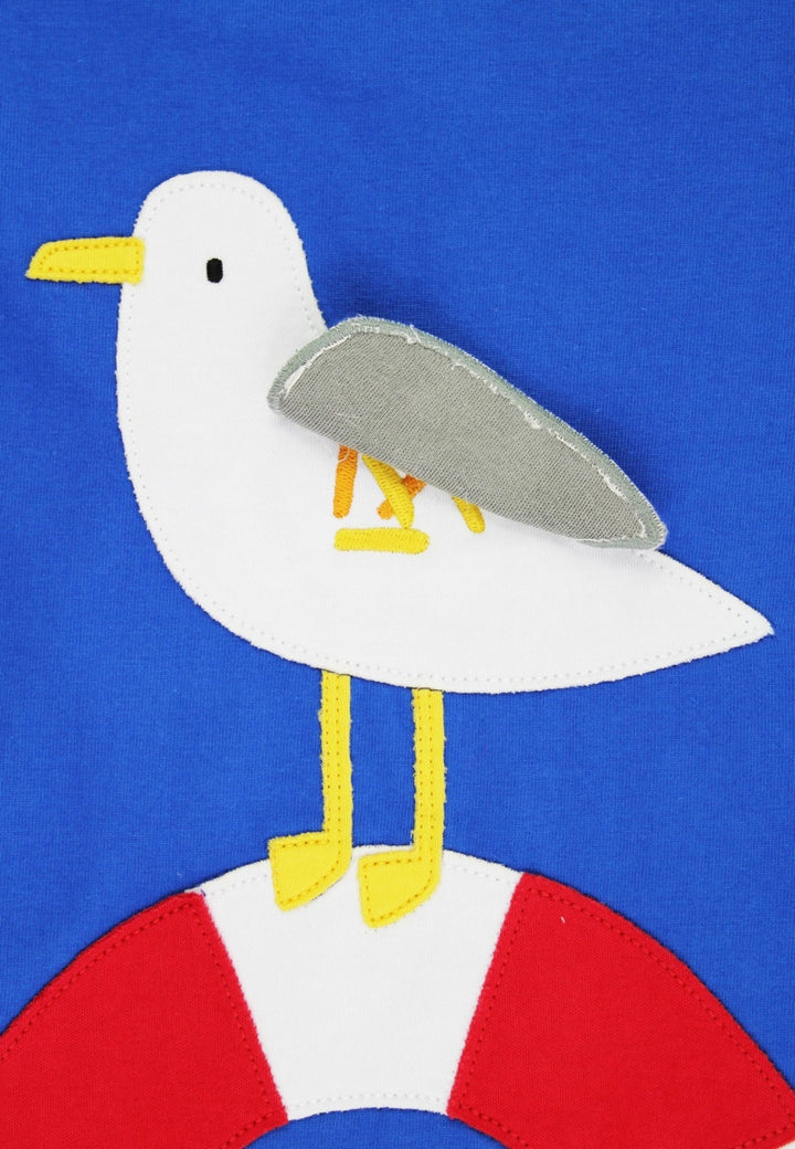 Toby Tiger Organic Seagull Harbour Applique SS T-Shirt
