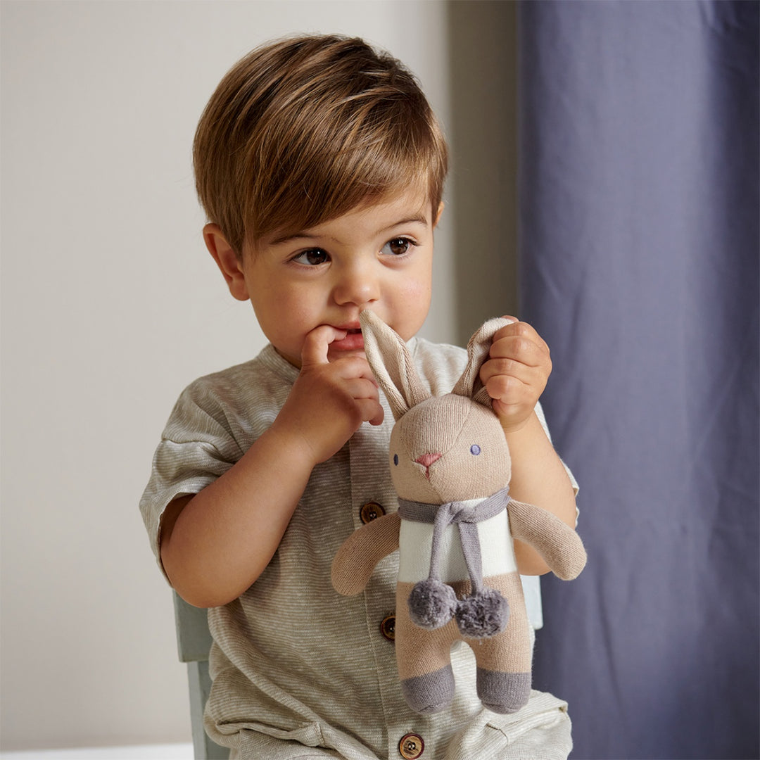 ThreadBear Bunny Rattle - Taupe