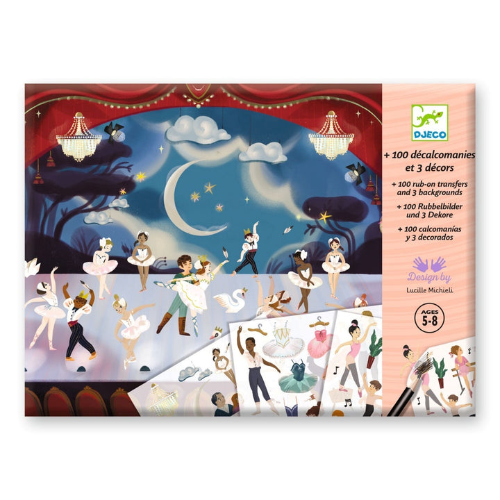 Djeco Rub-On Transfers - Little Ballet Dancers