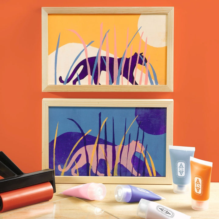 Djeco Atelier 47- Gel Printing - Panthers