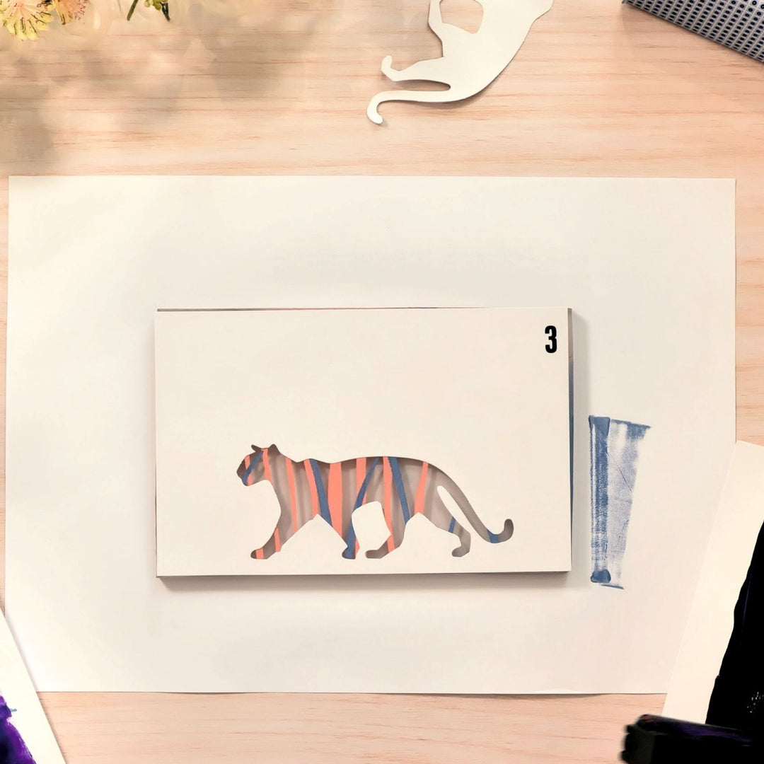 Djeco Atelier 47- Gel Printing - Panthers