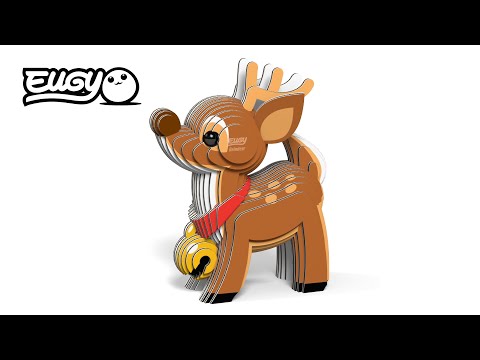 Eugy Reindeer 3D Cardboard Model Kit