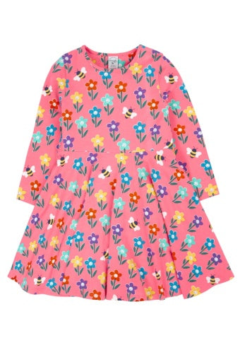 Frugi Sofia Skater Dress - Tulip Fun Flowers